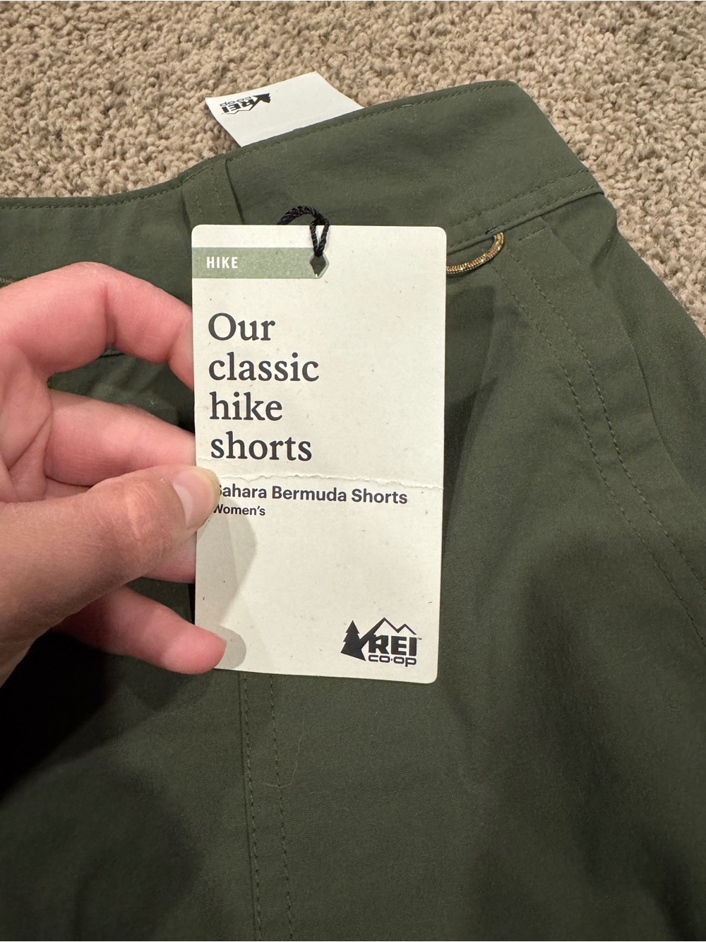 *NWT* REI Shaded Olive Sahara hiking Bermuda Shorts—Size 8 - Picture 5 of 11